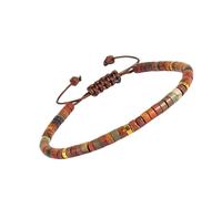 Dcfbkl Accessoire élégant fait à la main avec perles texturées en pierre, bijou de poignet tendance adapté pour améliorer la volonté de corde de cire