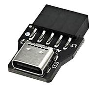 Dcfbkl Adaptateur de carte mère interne USB 2.0 vers C à 9 broches pour panneau avant, transfert de données rapide, adaptateur d'interfaces de carte mère