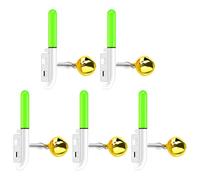 Dcfbkl Alarme de pêche à haute luminosité LED - Double clip - Indicateurs de touche sécurisés pour eau douce en eau salée - Pêche, profondeur de pêche en mer