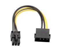 Dcfbkl Alimentation de carte graphique avec câble mâle 6 broches vers 4 broches mâles 18 AWG 34/0,16TS, câble d'alimentation de rechange