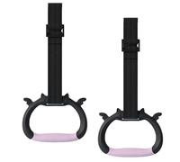 Dcfbkl Anneaux de gymnastique réglables avec sangle, équipement d'entraînement de force, tractions, barre trapèze, exercices de gym à domicile