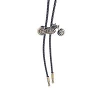 Dcfbkl Bolotie délicate pour hommes, cowgirls occidentales, cravate en métal, bijoux fantaisie pour adultes, adolescents, colliers bolo pour femmes, cravates pour homme, Doré/noir, taille unique
