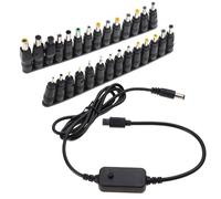 Dcfbkl Câble d'alimentation USB Type C PDto DC5521 5V9V12V15V20V réglable avec adaptateurs Haute fiabilité Moins de gaspillage de ressources Câble PDC Type C Charge rapide C vers bornier