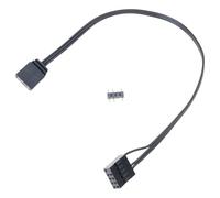 Dcfbkl Câble d'extension RVB 5 V 3 broches pour rallonger les ventilateurs d'ordinateurs de PC, câble de contrôle de ventilateur à lumière LED