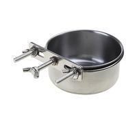 Dcfbkl Cage pour eau et nourriture - Bol pour petits animaux - En acier inoxydable - Pour animaux domestiques - Bols suspendus pour chiens et chats