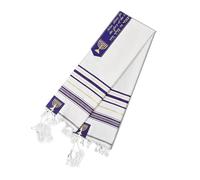 Dcfbkl Châle de prière pour juifs - 180,3 cm - Tzitzit traditionnel - Franges pour homme et femme - Pour cérémonie religieuse - Événement messianique, violet, taille unique