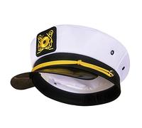 Dcfbkl Chapeau de capitaine de yacht bleu marine réglable pour homme bateau bleu marine pour adulte enfant homme femme chapeau de yacht