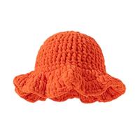 Dcfbkl Chapeau de pêcheur unique tissé à la main léger et amusant, ajustement réglable, équipement d'extérieur élégant pour femmes et filles, chapeau de pêcheur amusant au crochet, D, taille unique