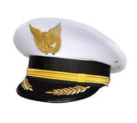 Dcfbkl Chapeau d'uniforme de capitaine pour adulte - Pour fête costumée, bal masqué, fête d'Halloween - Chapeaux de capitaine en vrac