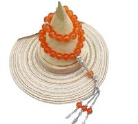 Dcfbkl Chapelet à perles rondes avec 33 musulmans du Moyen-Orient tenant une corde de prière pour femmes et hommes, taille unique, Comme décrit