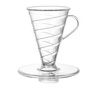 Dcfbkl Cône à café en forme de V robuste de qualité alimentaire avec structure en spirale pour améliorer l'extraction du goût - Goutteur de café transparent pour la maison