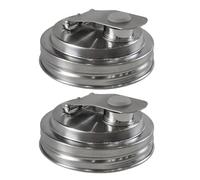 Dcfbkl Couvercle verseur résistant à la rouille avec bec verseur en acier inoxydable pour boissons et stockage de liquides. Bec verseur antirouille pour bocal