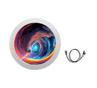 Dcfbkl Écran secondaire USB de type C 7,1 cm 480 x 480 pour PC avec arrière-plans vidéo dynamiques et boîtier en métal avec analyse du spectre musical