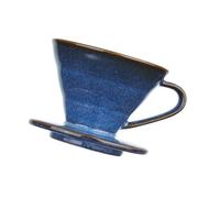 Dcfbkl Filtre en céramique de qualité supérieure avec finition émaillée bleue, isolation à paroi épaisse pour une rétention optimale des saveurs, accessoires élégants pour brassage manuel du café