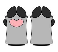 Dcfbkl Gants de cosplay en peluche vive avec forme de sabot de mouton de dessin animé pour filles garçons carnavals fournitures de fête assorties couleurs assorties doigts complets animaux animaux