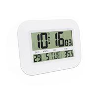 Dcfbkl Horloge calendrier moderne avec capteur de température, affichage multilingue, commutateurs automatiques de l'heure, montage mural, horloge radiocommandée, multilingue, jour de la semaine