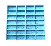 Dcfbkl Jeu de dominos en silicone amusant pour jeux de moules en résine époxy Pot de pression pour moulage de résine