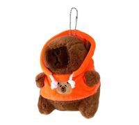 Dcfbkl Joli porte-clés en forme d'animal en peluche pour sac à dos, sac à main, décoration de voiture pour femmes et filles, C, capybara head sweats