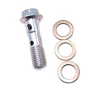 Dcfbkl Lot de 10 boulons banjo et rondelles en acier inoxydable pour étrier, maître-cylindre, vis d'étrier de moto