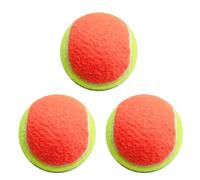 Dcfbkl Lot de 3 balles de tennis souples élastiques à faible compression sans pression - Outil d'entraînement en vrac pour jeunes débutants - Caoutchouc souple pour enfants - Entraînement de badminton