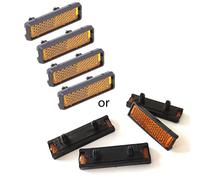 Dcfbkl Lot de 4 réflecteurs réfléchissants pour pédales de vélo de nuit - Accessoire de vélo - Découpe des mots de foi