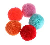 Dcfbkl Lot de 5 balles colorées en peluche pour animal domestique - Jouets interactifs amusants pour petit kit de crochet pour débutants et adultes