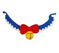 Dcfbkl Mignon bleu tricoté pour collier de chien nœud papillon décoratif pour collier personnalisé tricoté pour colliers faciles à porter colliers de chiot