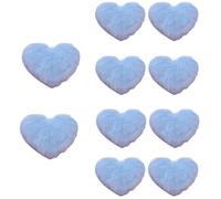 Dcfbkl Patchs en fourrure doux et confortables en forme de cœur pour loisirs créatifs et embellissements de vêtements, accessoires de pince à cheveux, bleu ciel, taille unique