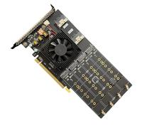 Dcfbkl Plug and Play Carte d'extension PCIe4.0 12 emplacements NVMe HDDs pas de BIOS Configuration nécessite des adaptateurs NVMe Plug and Play