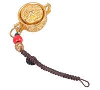 Dcfbkl Porte-clés authentique représentant la prospérité et la fortune en métal fin - Convient à tous les âges - Porte-clés Feng Shui, chien, taille unique