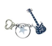 Dcfbkl Porte-clés tendance en forme de guitare avec pendentif étoile - Accessoire unique fait main pour clés ou sacs, b, taille unique