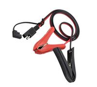 Dcfbkl Rallonge de charge automobile 2 broches vers pince Convertisseurs Câble d'alimentation 10 A Noyaux métalliques Clip vers connecteurs SAE