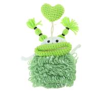 Dcfbkl Sac à clés à motif de monstres à lèvres épaisses, porte-clés, étui amusant à tricoter à la main, étui de protection de voiture, porte-clés unisexe pour clés tricotées à la main, Peluche verte