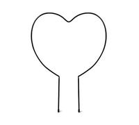 Dcfbkl Support rond en fer en forme de cœur pour plantes grimpantes - Support pour plantes grimpantes - Cadre pour tomates grimpantes - Support pour pot de fleurs et de vigne - Crochet d'échelle de