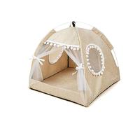 Dcfbkl Tente de camping anti-moustiques pour chiens, niches, niches, niches d'intérieur pour chiots, niche, maison légère pour animaux domestiques, tente pliable et légère