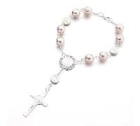 Dcfywl731 Bracelet avec croix pour femme - Cadeaux chrétiens pour femmes - Bracelets religieux catholiques - Cadeaux de foi/baptême/première communion/confirmation, adjustable, Métal, Pas de gemme