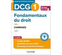 DCG 1 - Fondamentaux du droit - Corrigés - Réforme 2026-2027