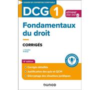 DCG 1 - Fondamentaux du droit - Corrigés - Réforme 2026-2027 - Jean-François Bocquillon - Dunod - broché - Scolaire / Universitaire