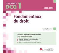 DCG 1 - Fondamentaux du droit Cours et applications corrigées - Laetitia Simonet - Gualino Eds - broché - Scolaire / Universitaire