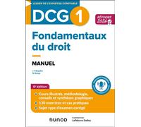 DCG 1 - Fondamentaux du droit - Manuel - Réforme 2026-2027 - Jean-François Bocquillon - Dunod - broché - Scolaire / Universitaire