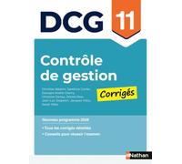 DCG 11 Contrôle de gestion - Corrigés des appllications - Nouveau programme 2026