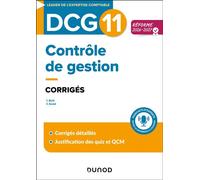 DCG 11 Contrôle de gestion - Corrigés - Réforme 2026-2027 - Zouhair Djerbi - Dunod - broché - Scolaire / Universitaire
