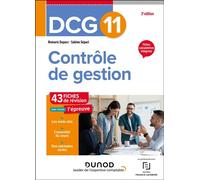 DCG 11 Contrôle de gestion - Fiches de révision 3ème édition - Romaric Duparc - Dunod - broché - Scolaire / Universitaire