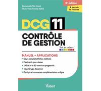 DCG 11- Contrôle de gestion : Manuel et Applications - Réforme 2026-2027 Maîtriser les compétences et réussir l'examen - Armelle Mathé - Vuibert - broché - Scolaire / Universitaire