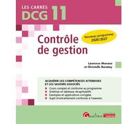 DCG 11 - Contrôle de gestion Nouveau programme 2026/2027 - Laurence Monaco - Gualino Eds - broché - Scolaire / Universitaire