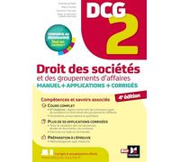 DCG 2 - Droit des sociétés et autres groupements d'affaires - Manuel et applications 2025-2026