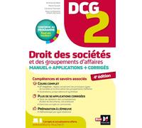 DCG 2 - Droit des sociétés et autres groupements d'affaires - Manuel et applications 2025-2026