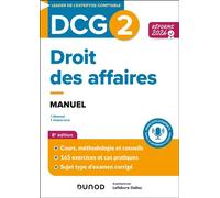 DCG 2 Droit des affaires - Manuel - Réforme 2026-2027 - Elise Grosjean-Leccia - Dunod - broché - Scolaire / Universitaire