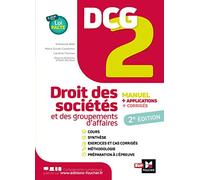 DCG 2 - Droit des sociétés et autres groupements d'affaires - Manuel et applications