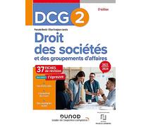 DCG 2 - Droit des sociétés et des groupements d'affaires - Fiches 2023-2024